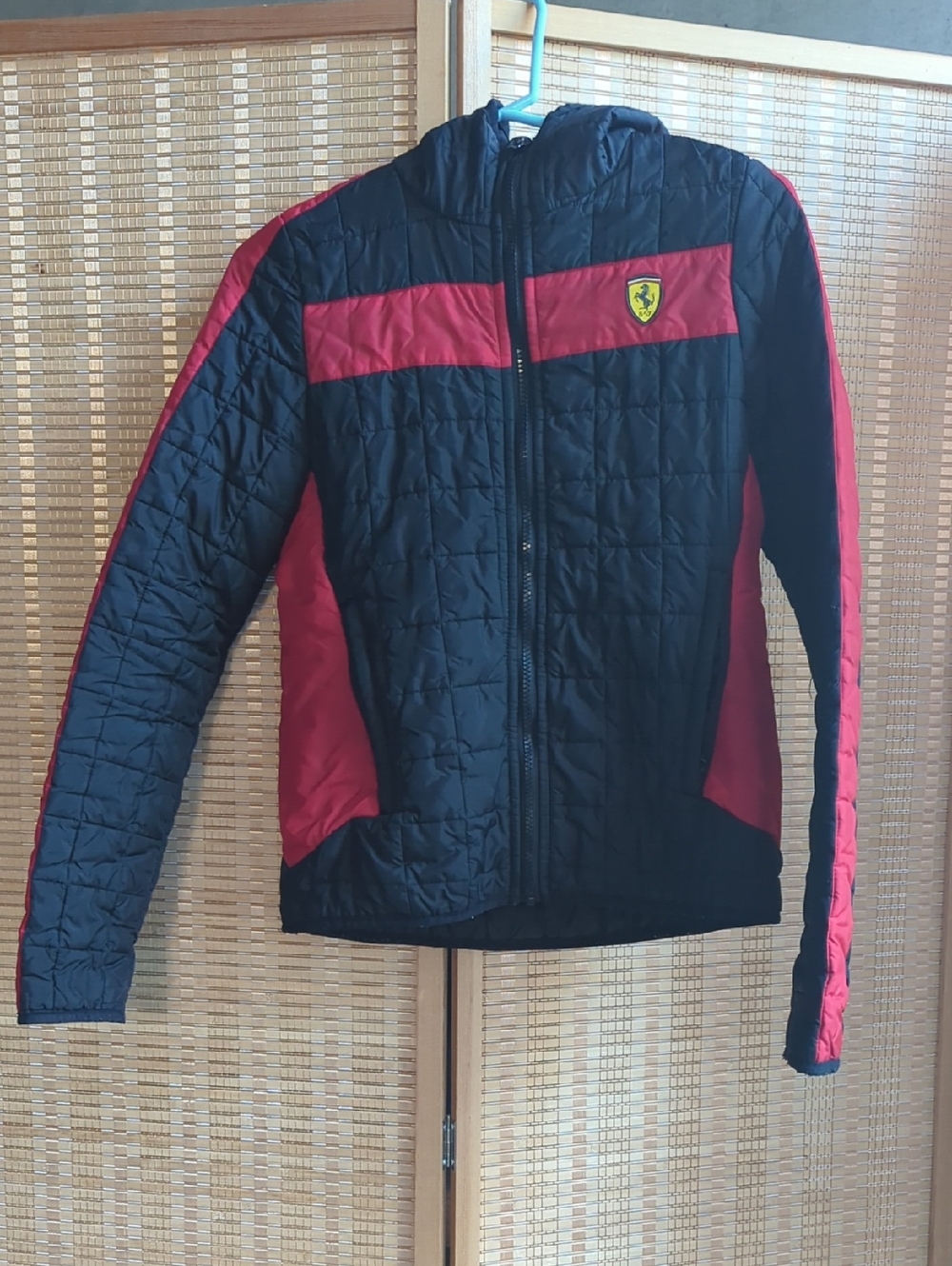 Ferrari Black and Red Racing Quilted Jacket